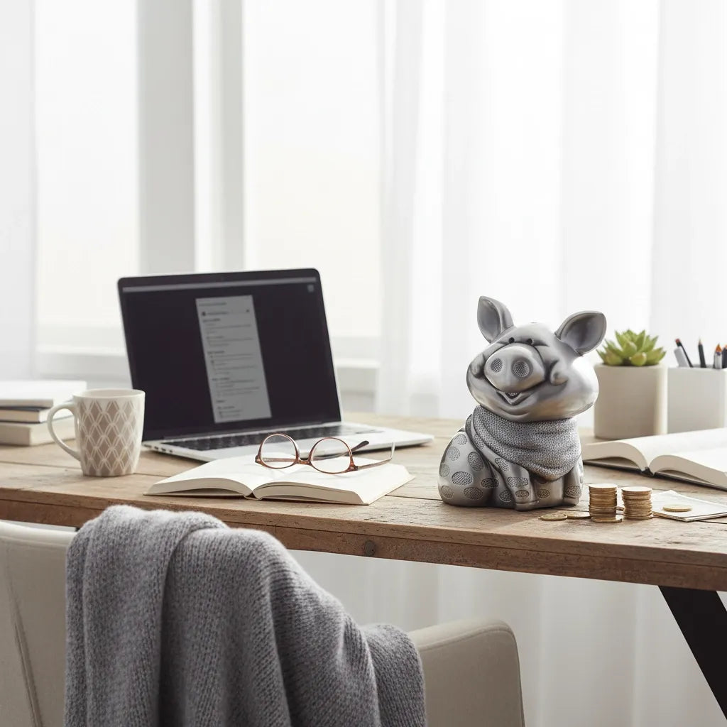 Tirelire Argentée Cochon