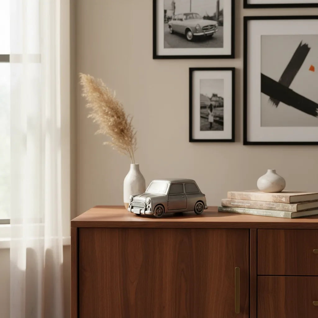 Tirelire Argentée Voiture