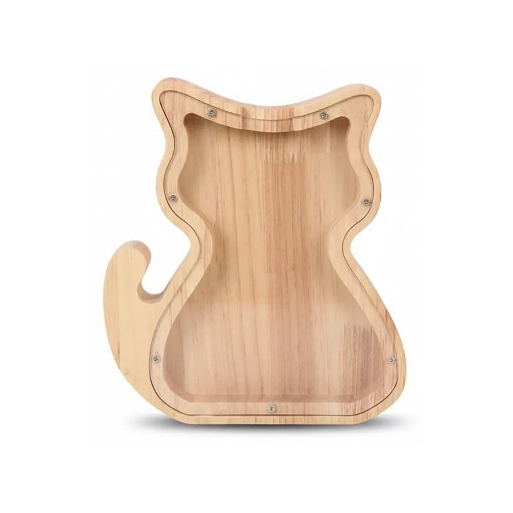 Tirelire Chat en Bois
