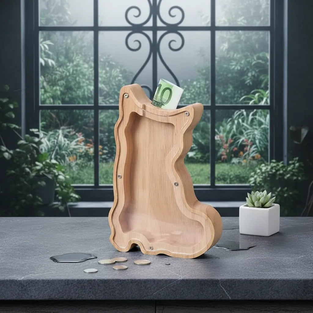 Tirelire Chat en Bois