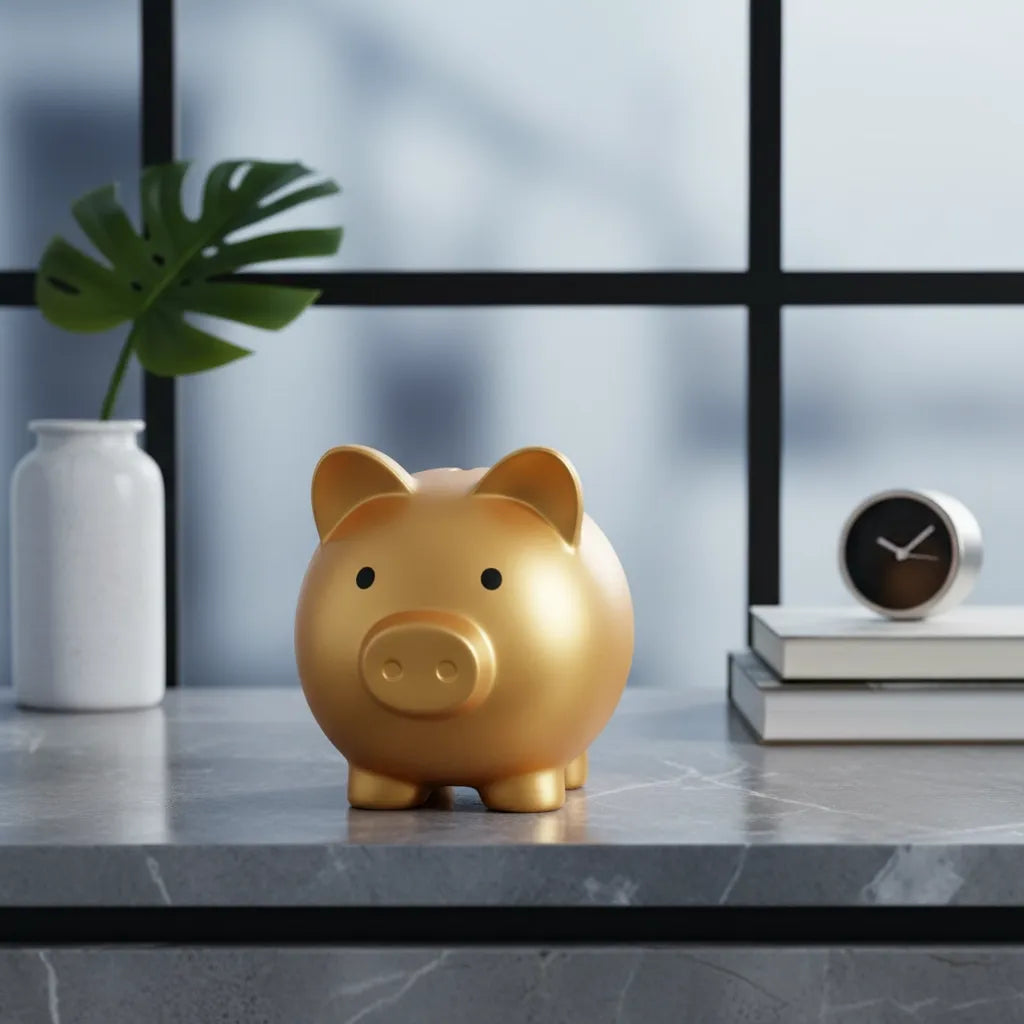 Tirelire Cochon Doré