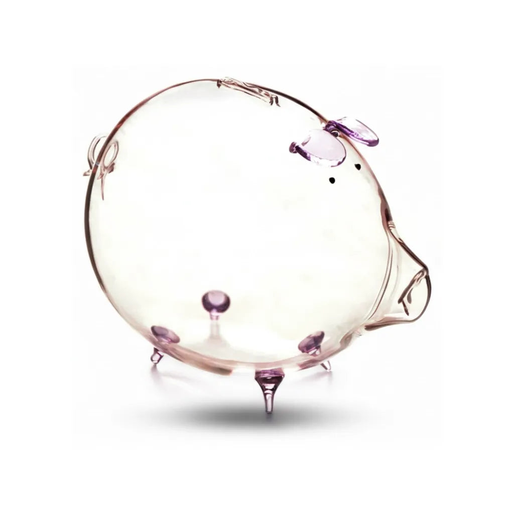 Tirelire Cochon en Verre
