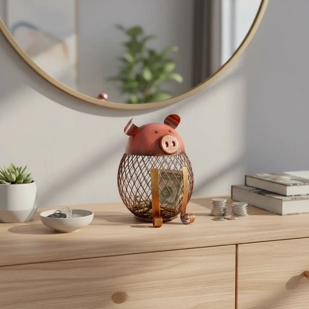 Tirelire Cochon Métal