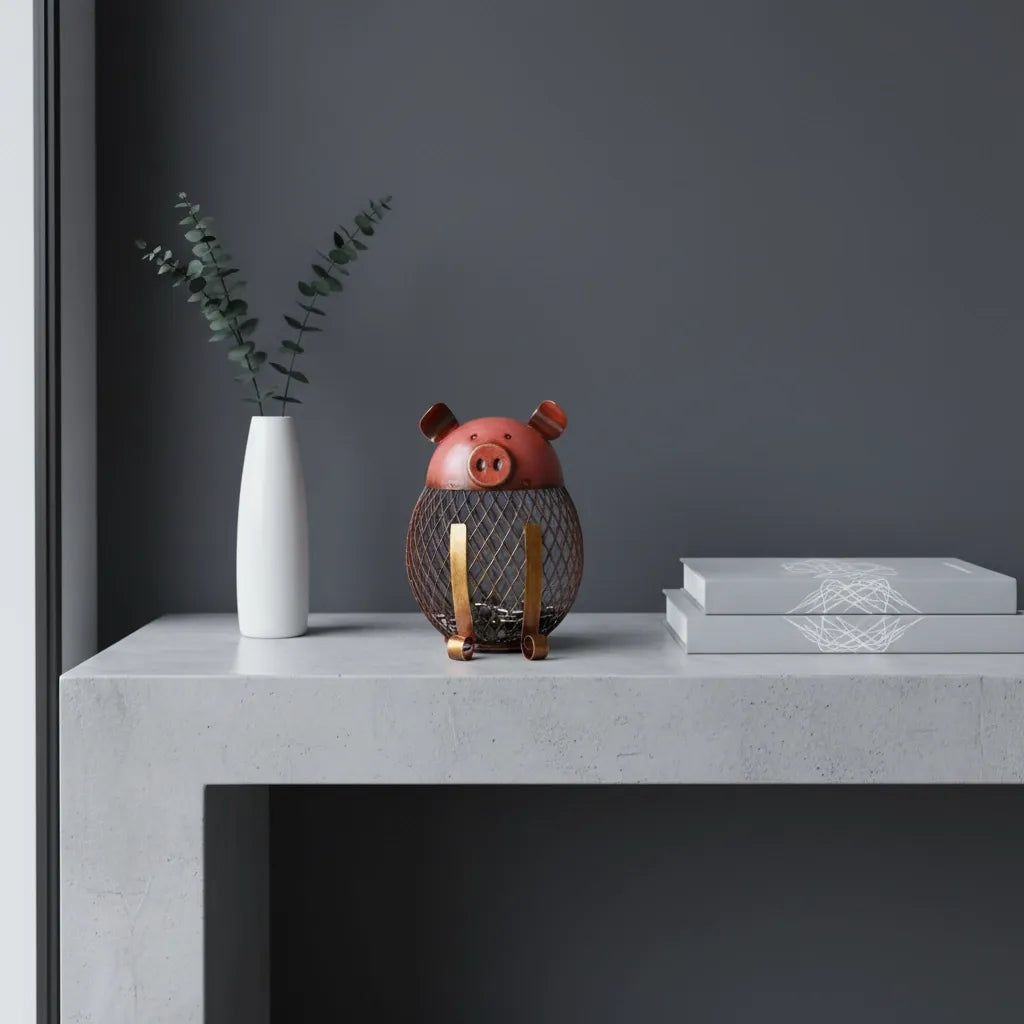 Tirelire Cochon Métal