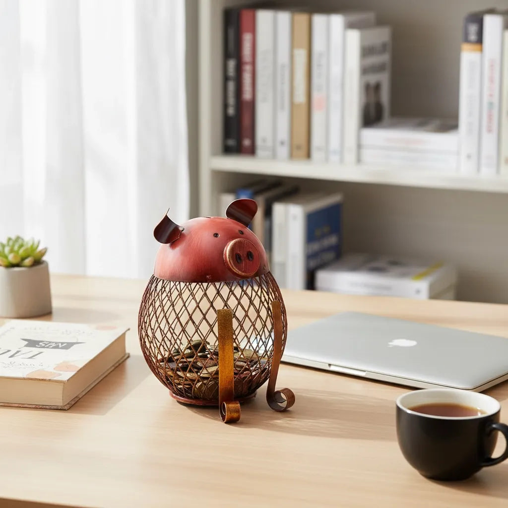 Tirelire Cochon Métal