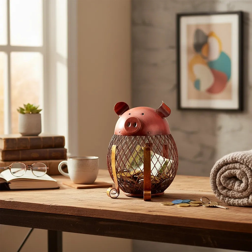 Tirelire Cochon Métal