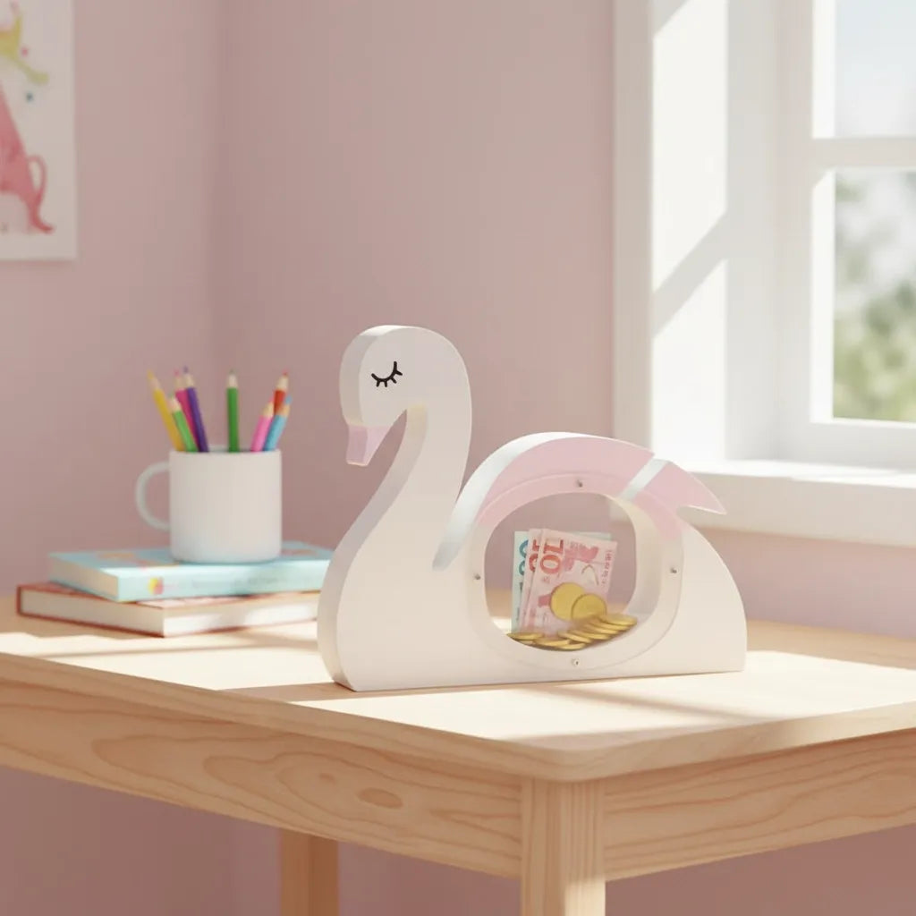 Tirelire Cygne Transparente