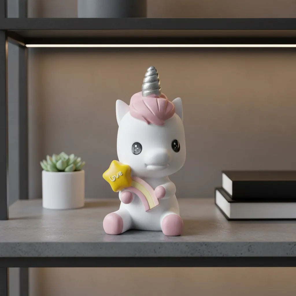 Tirelire Licorne Blanche