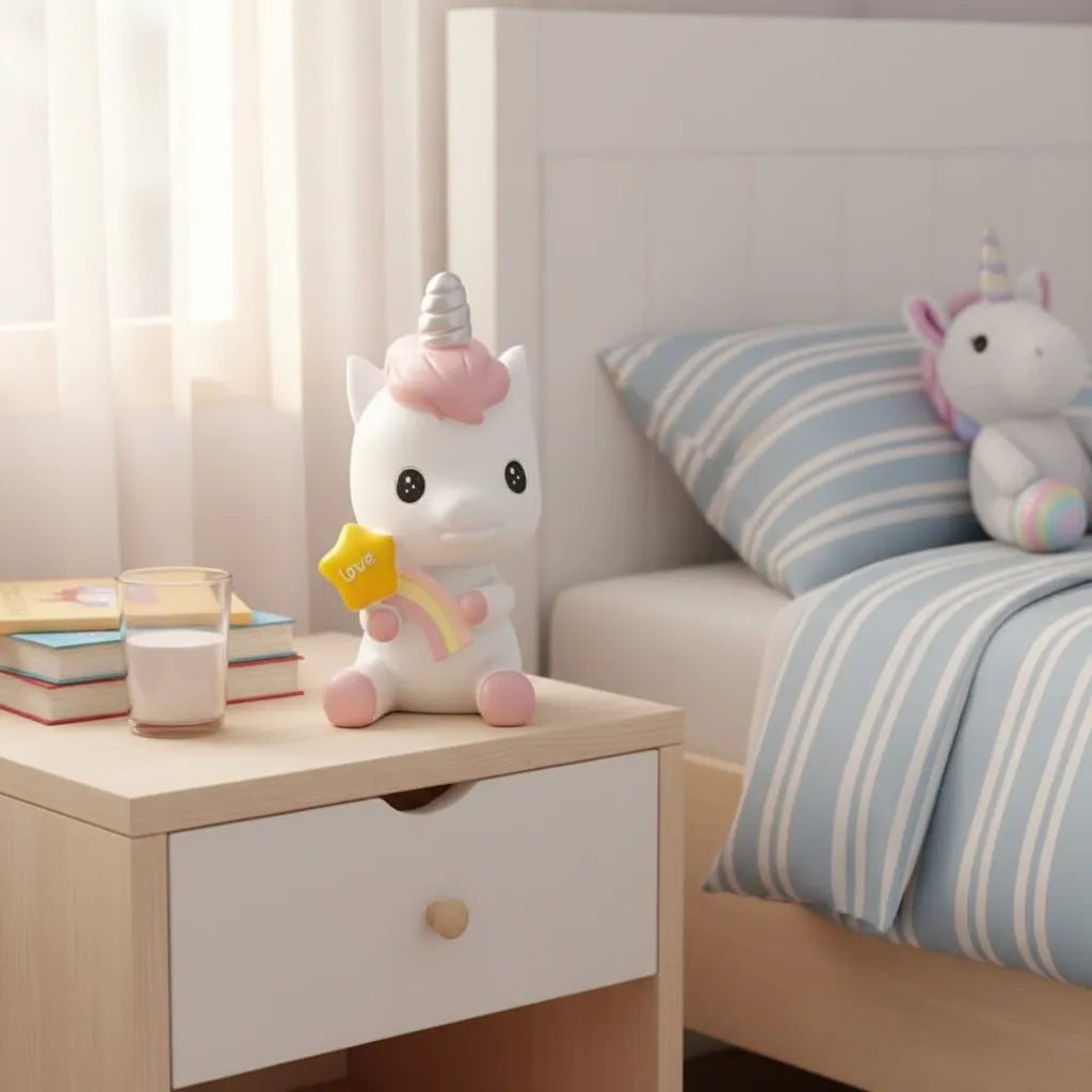 Tirelire Licorne Blanche