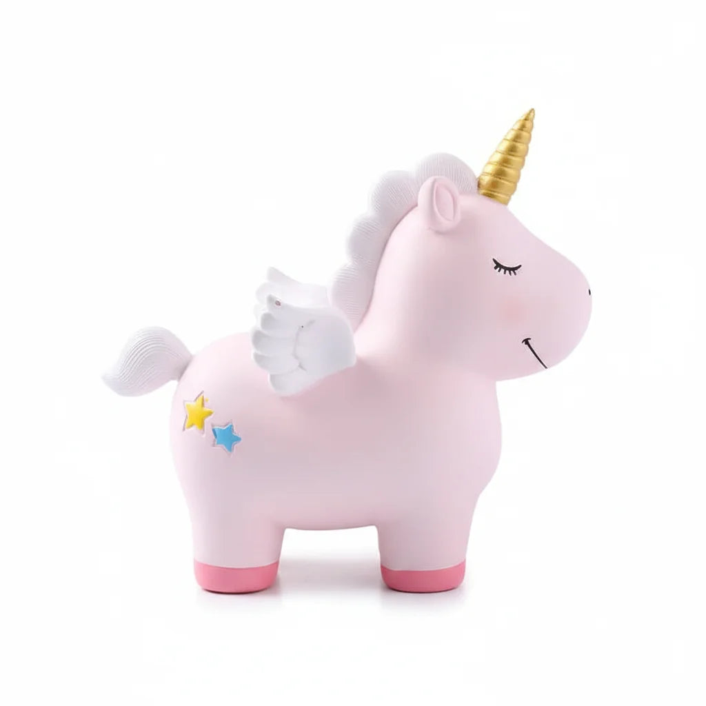 Tirelire Licorne Bleu