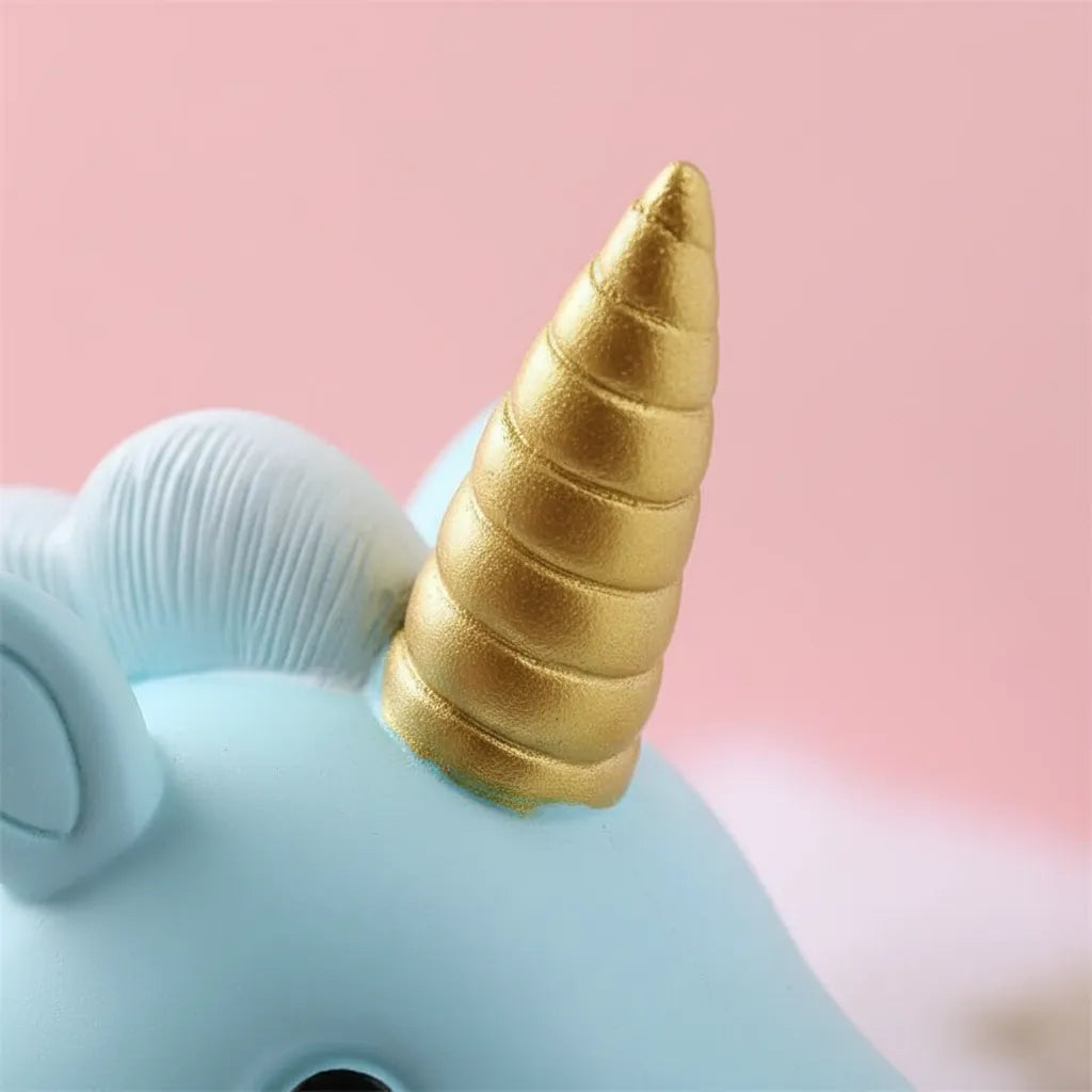 Tirelire Licorne Bleu