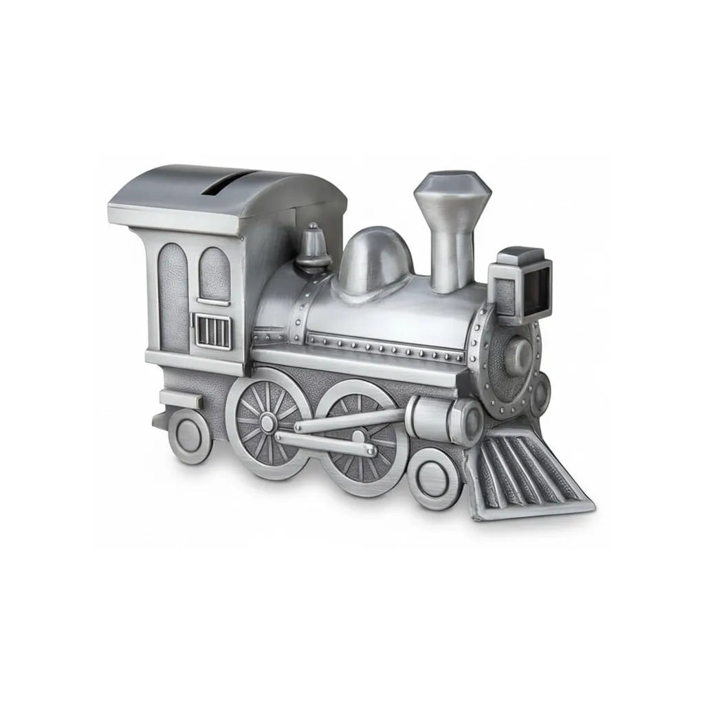 Tirelire Locomotive Métal Argenté