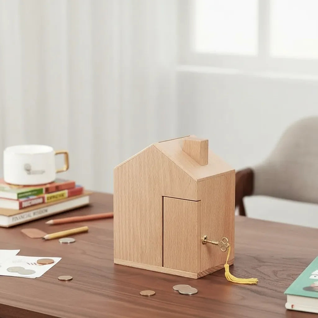 Tirelire Maison en Bois
