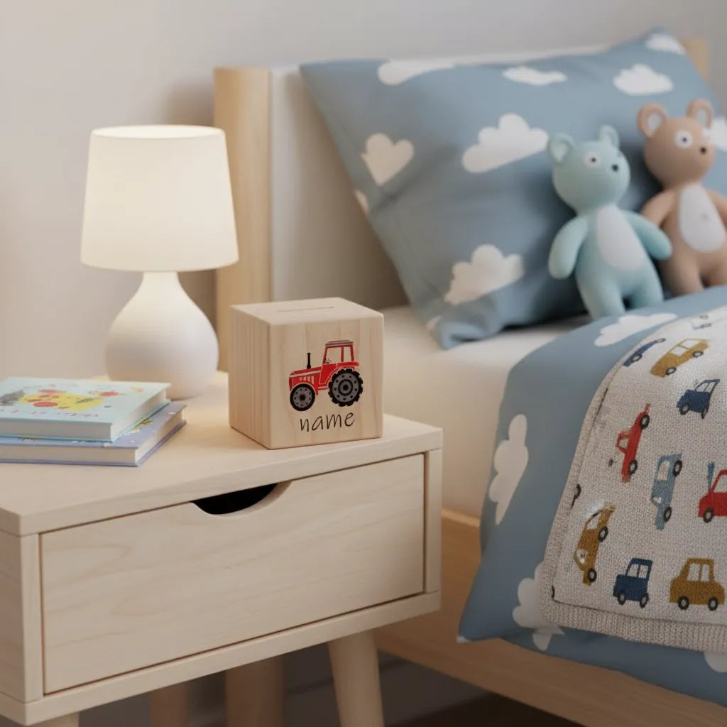 Tirelire Personnalisée Garçon en Bois