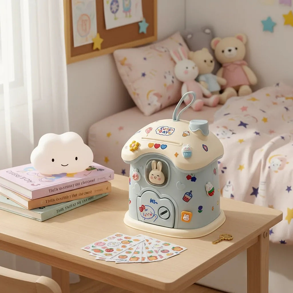 Tirelire Personnalisée Maison Lapin