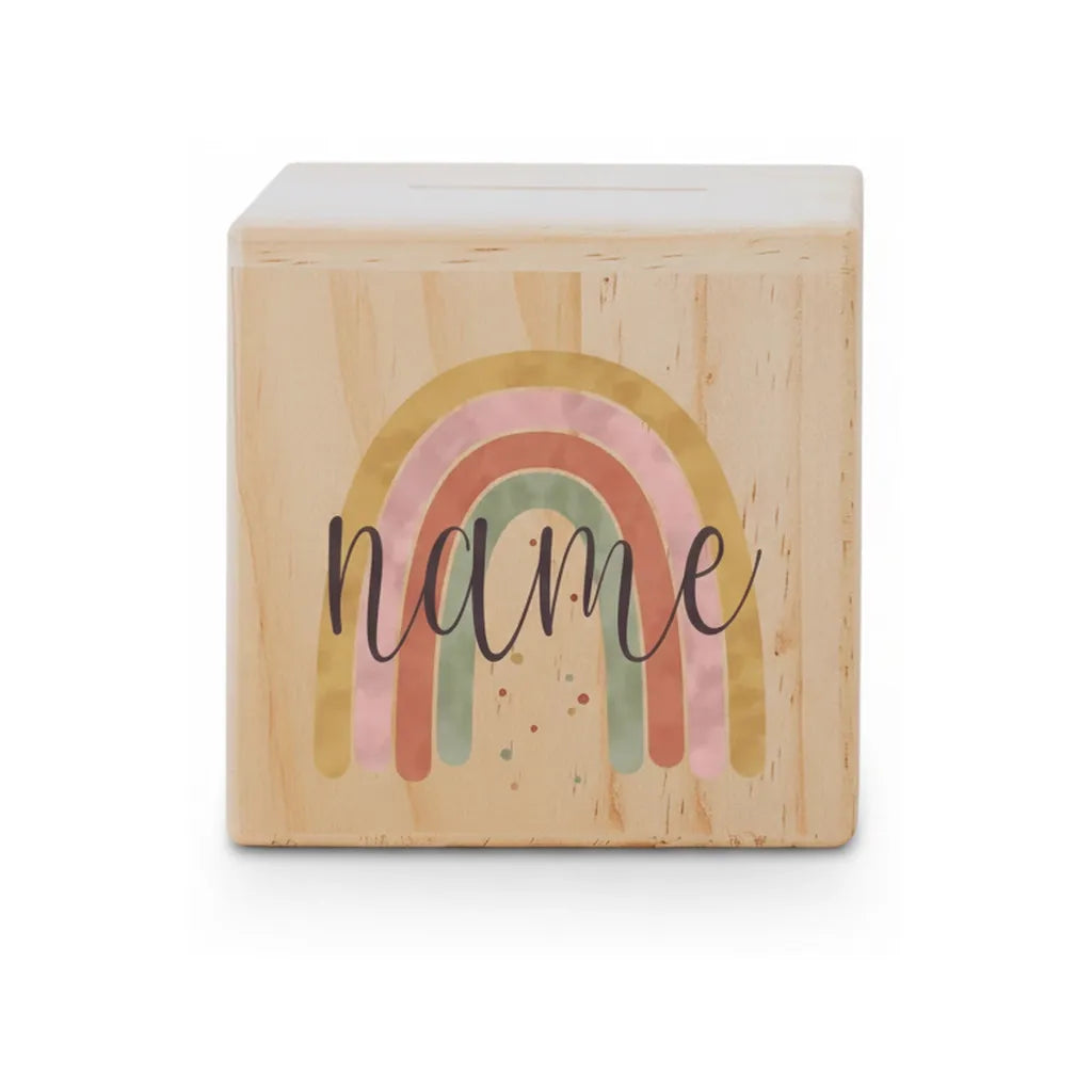 Tirelire Personnalisée pour Fille en Bois