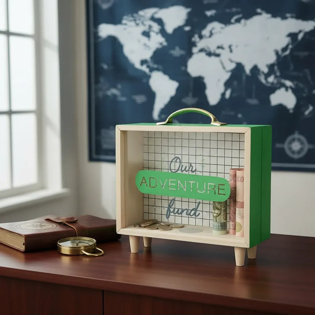 Tirelire Transparente Voyage