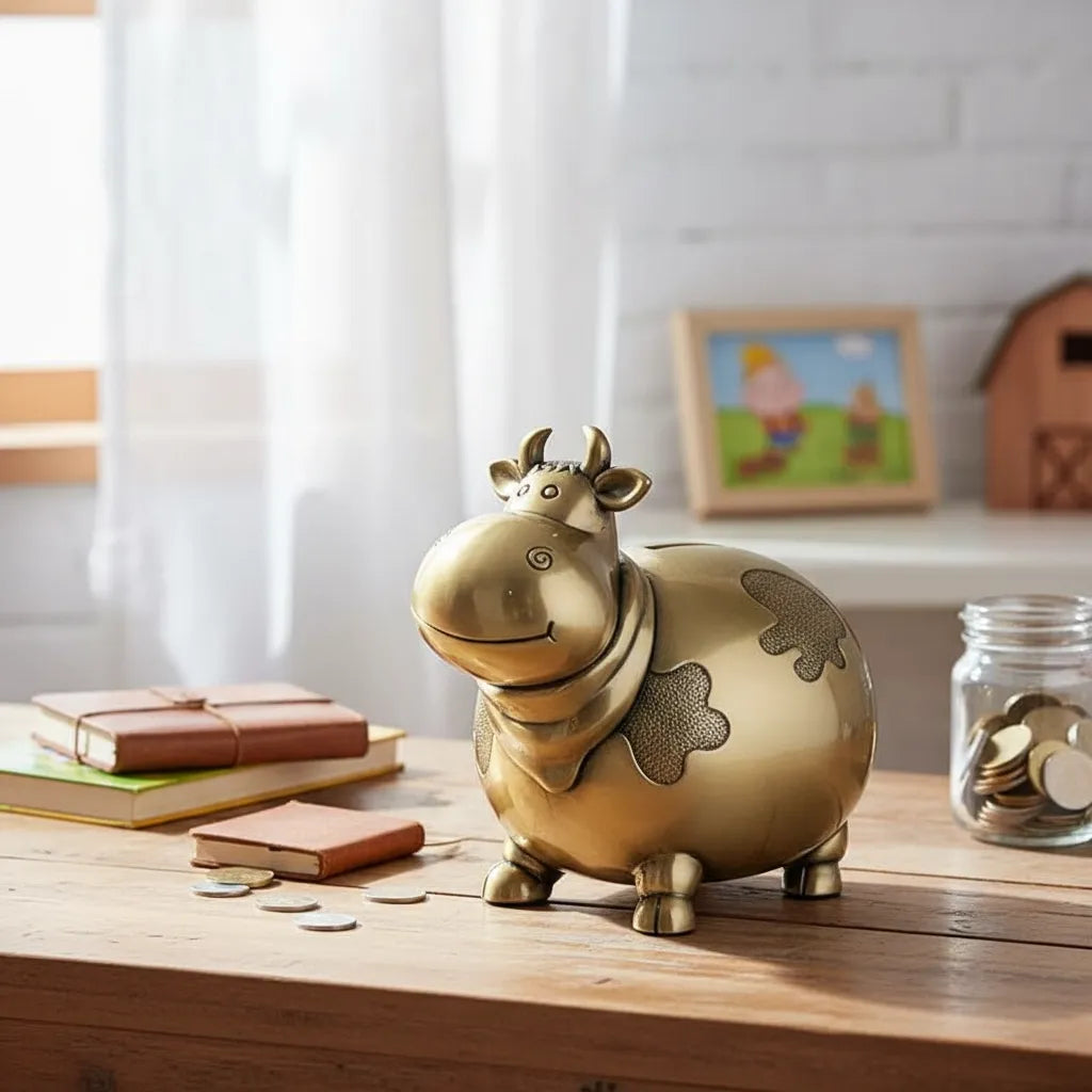 Tirelire Vache en Métal